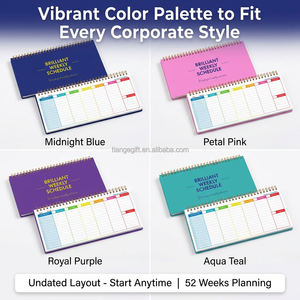 Agenda Semanal Espiral Premium, <span class=keywords><strong>Papel</strong></span> Resistente a la Tinta <span class=keywords><strong>de</strong></span> 100 g/m², Regalo Corporativo Empresarial, Venta al por Mayor, Logotipo Personalizado - Product Image 4