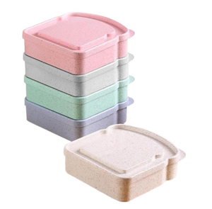 Sandwich Crisper Toast Storage Box Silicone Portable Food Storage Box Can Be Hung To Store Reusable Microwave <b>Lunch</b> <b>Boxes</b> - Product Image 6