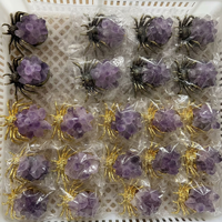 Vente en gros de gravier de cristal d'améthyste naturelle pour la guérison, artisanat, petits cristaux, animaux, araignées pour la décoration