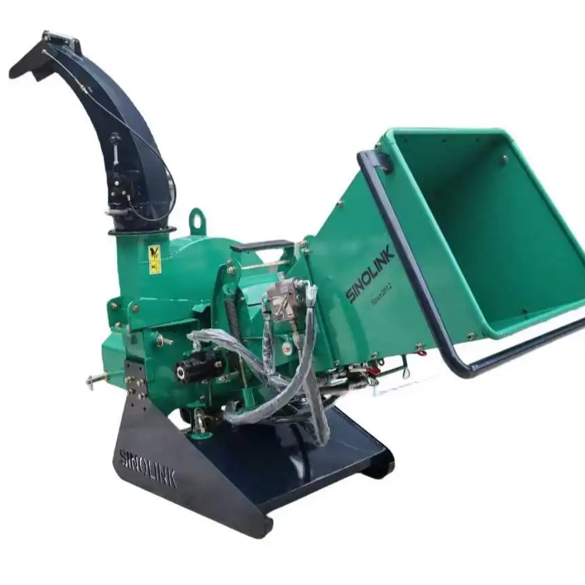 Forestry Machinery Tractor mounted PTO wood chipper three points hitch wood chipper hydraulic infeed system wood chipper