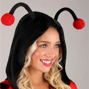 Costume de cosplay de coccinelle pour adulte, ensemble rouge et noir, combinaison de mascarade animale pour la danse sur scène, écologique, personnalisable - Product Image 6