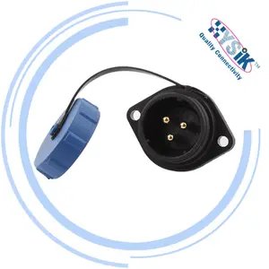 Weipu SP series connector Aviation plug IP68 Circular Plastic SP21 Panel Mount with Flange 2 3 4 5 7 9 12 pin Connector