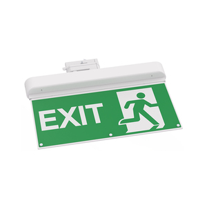 Cool White CE 24M LED Luz de emergencia-Señal de salida montada en riel para interiores, Ajuste rápido 220V IP20, SMD Litio Acrílico (Plástico) - Product Image 2