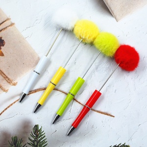 Diseño Popular DIY: Cuentas Sueltas de Resina de Terciopelo con Pompón de Pelo y Agujeros Grandes, de 20mm, Coloridas y Esponjosas para Bolígrafos - Product Image 6