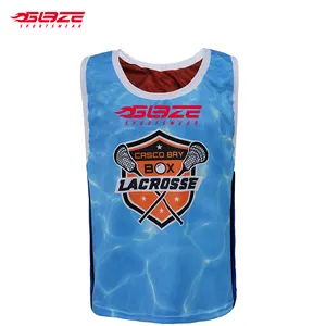 Sublimated polyester lacrosse shooter shirt uniform for boy and girl