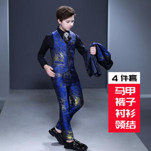 Trajes de Etiqueta para Niños con Estampado de Flores, Ropa de Fiesta Infantil, Traje de Blazer para Actuaciones Escolares, Traje de Hombre de Talla Grande - Product Image 6