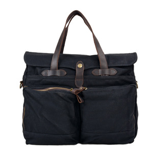 Sac à bandoulière rétro pour hommes Mallette en toile transfrontalière Sac messager en toile à l'huile et à la cire Sacoche pour ordinateur portable - Product Image 6