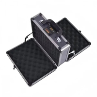 Boîte de transport double face pour armes à feu, verrouillable, en aluminium durable, avec mot de passe, pour vente en gros
