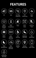 Montre A36 avec bouton SOS pour personnes âgées, tracker GPS 4G, alarme de panique, appel d'urgence à une touche, longue autonomie, IP67 pour les personnes âgées