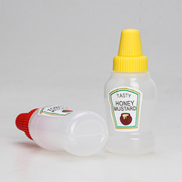 Bouteille d'assaisonnement portable pour la cuisine Mini bouteille de ketchup Petite marmite portable Sauce à salade Ketchup Miel Moutarde 25ml