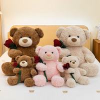 Nouveau style, ours en peluche rose multi-tailles pour la Saint-Valentin, jouet en peluche brun classique, ensembles de jouets en peluche pour la Saint-Valentin