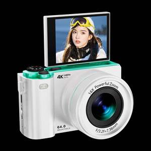 Caméra Vlog sans miroir à écran rabattable mat 4K Ultra HD 64MP CMOS F3.2 f=7.36mm avec autofocus, détection de visage et batterie longue durée 2000mAh - Product Image 5