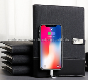 Set de Regalo Promocional Corporativo Innovador 2024, Cuaderno, Banco de Energía con Carga Inalámbrica, Lámpara con Cubierta de Cuero USB, Regalo de Navidad - Product Image 3