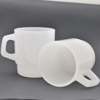 Koreanische Milch Jade Tasse Restaurant dekorative Tasse Großhandel maßge schneiderte Tee tassen Glas wieder verwendbare Eis Kaffeetasse