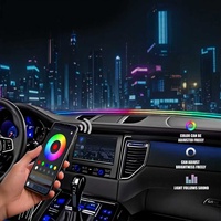 Lampu Strip Interior Mobil 5V Super Tipis Grosir, Pencahayaan Ambient, Dapat Dikontrol via Aplikasi Smartphone, Lampu Strip RGB Warna-warni