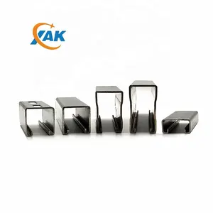 OEM factory top supplier uni strut c channel plain or perforated c shaped stainless steel metal profile by cold forming