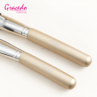 Ensemble de 7 pinceaux de maquillage professionnels personnalisés pour le visage, les yeux et le correcteur, kit cadeau beauté haut de gamme, manches en bois pour les marques de produits de beauté en marque blanche