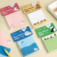 Conception imprimée personnalisée de papeterie réutilisable Cartoon Diary Sticky Notepad