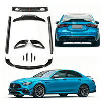 Kit carrosserie CMST Style en fibre de carbone sèche (lame avant, jupes latérales, diffuseur arrière) pour Mercedes AMG E63S W213 Facelift 2021+ - Kit aérodynamique