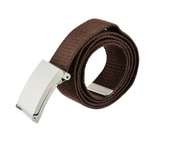 Fabric Woven Leather Belt Mens Belt Brown Braind Buckle Men Custom Belt Buckles Leather Women