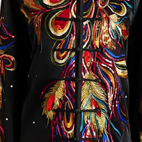 Nouvelle conception Uniforme d'arts martiaux de compétition à manches longues en imitation soie brodée
