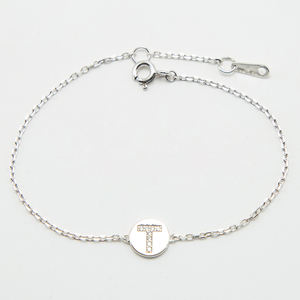 Hot Selling Letter 925 Sterling <b>Silver</b> Chain <b>Bracelet</b> <b>Adjustable</b> <b>Bracelet</b> for Women Ready to Ship - Product Image 1