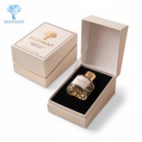 Boîte à parfum blanche personnalisée de luxe avec logo estampé à l'or, insert en mousse, emballage en papier rigide pour cosmétiques et huiles essentielles, boîte cadeau