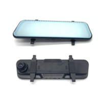 9.66 pouces plein écran tactile miroir voiture WiFi 4K + 2K 2 canaux DVR rétroviseur GPS App contrôle Clip sur Version miroir