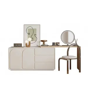 Modern dresser table;Fancy bedroom furniture make up tables,Cream white wooden vanity table set