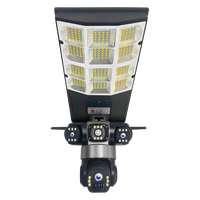6MP V380 Pro 2 1 AI Luz de seguridad solar integrada Cámara CCTV IP 4G Conversación bidireccional 3 lentes 200W Batería de calle LED de plástico