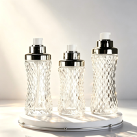 Flacon pompe en verre de luxe 30ml 50ml 80ml pour fond de teint, avec espace pour étiquette, emballage pour cosmétiques, soins de la peau, sérum