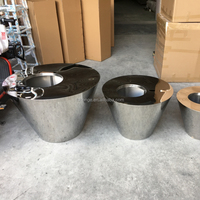 Produsen Grosir Kustom Pot Bunga Stainless Steel, Pot Tanaman Indoor Ukuran Besar, Vas Lantai untuk Tanaman Bunga Dekorasi Rumah