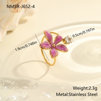 Bague ouverte florale d'été pour cadeaux, émail coloré, feuille, tournesol, marguerite, empilable, réglable, bijoux pour filles