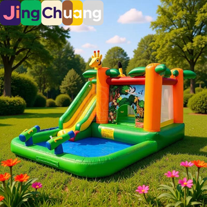 Castillo Inflable con Tobogán para Niños, <span class=keywords><strong>de</strong></span> PVC, Marca JingChuang, para Exteriores, Grande, para Comercio Electrónico - Product Image 1