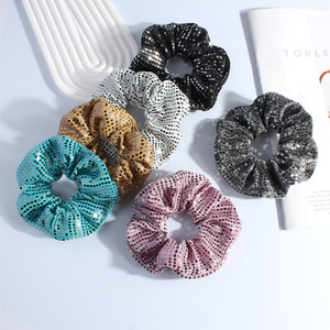 Chouchous en maille à paillettes brillantes, élastiques et ajourés, pour femmes, pour les fêtes et le quotidien - Product Image 4