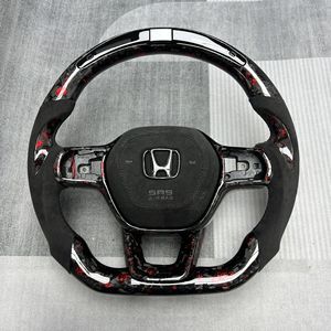 Volante in Fibra di Carbonio e Pelle Personalizzato per Civic 11a Generazione, Stile Sportivo Classico, Parti per Modifica e Aggiornamento <span class=keywords><strong>Auto</strong></span> - Product Image 2