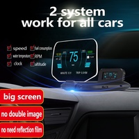 C1 OBD2 GPS HUD für Fahrzeuge, kein Doppelbild, 48 Datenströme, 27 Funktionen & KI-Farbwarnung für alle 12V/24V Fahrzeuge