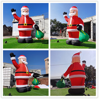 Grande figurine gonflable de Père Noël en PVC, modèle gonflable pour la décoration d'événements de Noël
