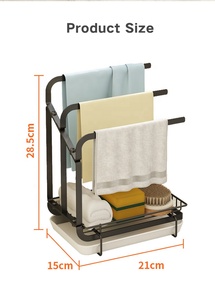 <span class=keywords><strong>Esponja</strong></span> de metal de acero inoxidable para cocina, dispensador con barra de toalla, organizador caddy, escurridor, <span class=keywords><strong>bob</strong></span>, para fregadero, venta al por mayor - Product Image 4