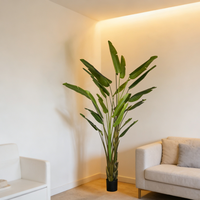 Bananes artificielles de qualité supérieure, best-sellers en gros, arbres artificiels en strelitzia, arbres artificiels réalistes, décoration d'intérieur