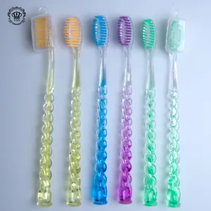 Xibrush 2024 Nova escova de dentes de cristal com logotipo personalizado, preço baixo, material diferente para viagens em casa, escova de dentes para adultos