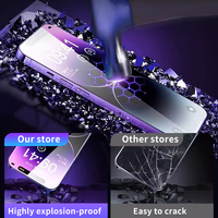 Protecteur d'écran incassable de confidentialité Film de verre trempé 3D Protecteur d'écran d'installation facile anti-espion pour iPhone