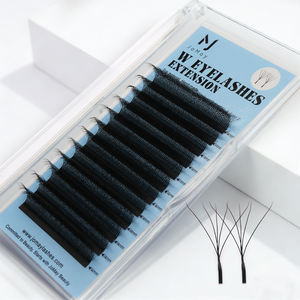 Cils en éventail pré-faits YY 3D 4D 5D en forme de W, extensions de cils, éventails faciles, en forme de U, trèfle, pointes fendues mates, plateaux de cils - Product Image 4