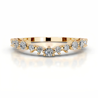 Nouvelle arrivée 2025, bague éternelle en argent 925 en forme de V, vague incurvée, moissanite, pour mariage, fiançailles, cadeaux de Noël