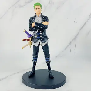 Customized PVC Resin toys HIGH Quality Action & toy 23cm 4pcs/set Theater version RED DXF anime figures Roronoa Zoro One pieced