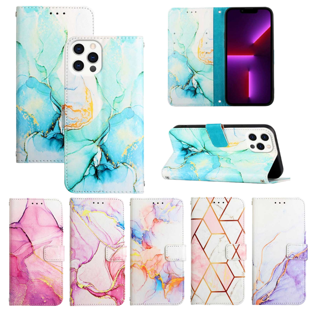 Luxury Mobile Phone Case for Huawei Honor 400 Smart Lite X6C X5B Plus 4G P80 Pro Plus Ultra Marble Flip PU Leather Wallet Cover