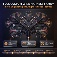 Cable de Control para Maquinaria Agrícola OEM Personalizado, Adaptador de Cobre Puro, Conector de 200 mm de Longitud, Arnés de Cables de Fábrica
