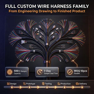 Kabel Kontrol Mesin Pertanian OemIsobus Kustom, Konektor Adaptor Tembaga Murni, Panjang 200mm - Kabel Harness Pabrik - Product Image 6