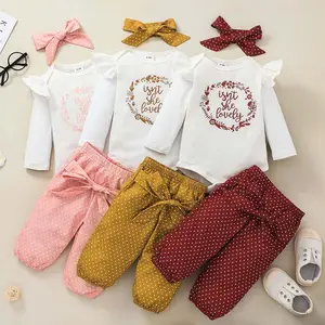bebek giysileri yeni doğan seti kız romper Suppliers-2021 kış 100% pamuklu uzun kollu tişört Bodysuit bebek kız tulumlar onesies bebek giysileri yeni doğan bebek tulum bebek için Set