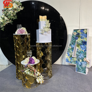 SMOOTH Luxury Gold Stainless Steel Metal Cake Plinth Events Dessert Display Gold Plinth for Wedding - Product Image 3